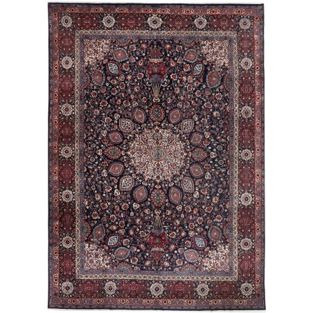 Tappeto Mashad Persia grigio beige 346x503