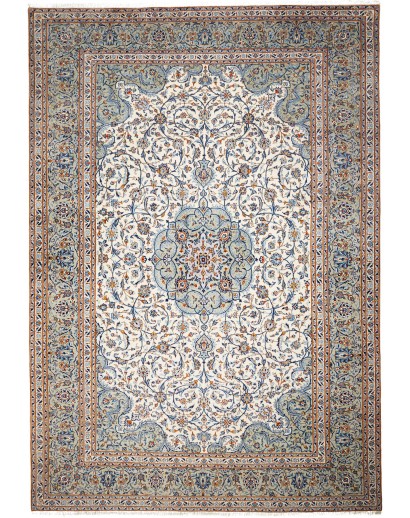 Tappeto Kashan Persia beige grigio 295x425