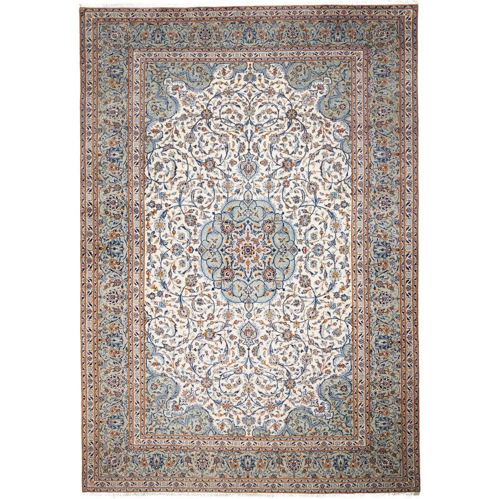 Tappeto Kashan Persia beige grigio 295x425 Tappeto Kashan Persia beige grigio 295x425