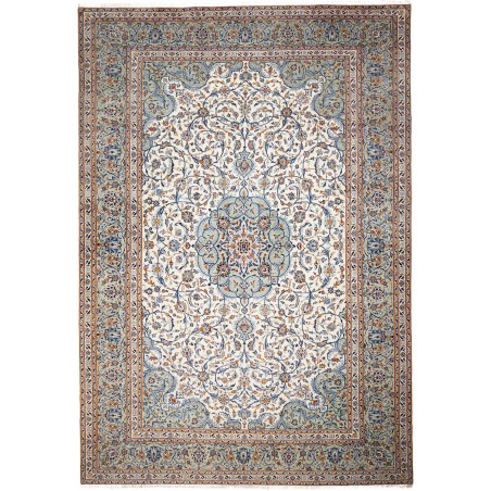 Tappeto Kashan Persia beige grigio 295x425