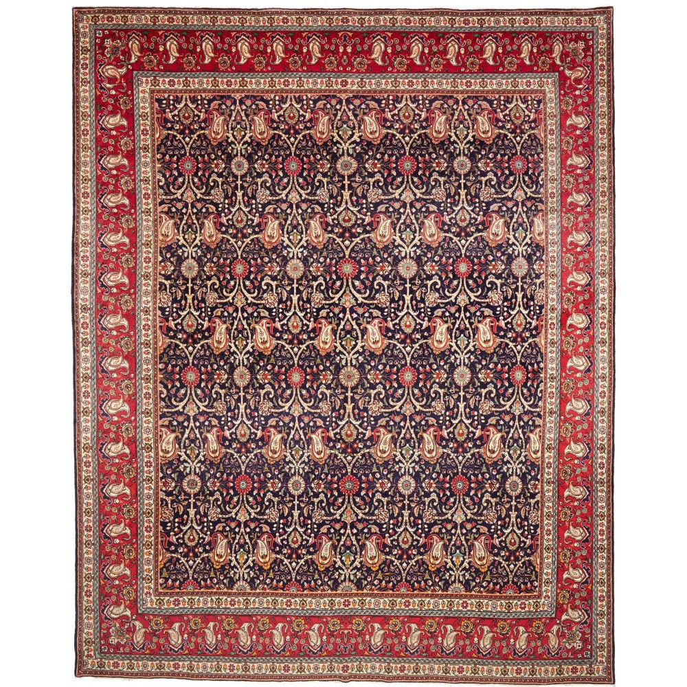 Tappeto Tabriz Persia marrone giallo 300x387