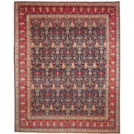 Tappeto Tabriz Persia marrone giallo 300x387