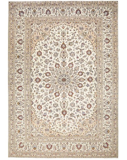 Tappeto Kashan Persia bianco grigio 240x345