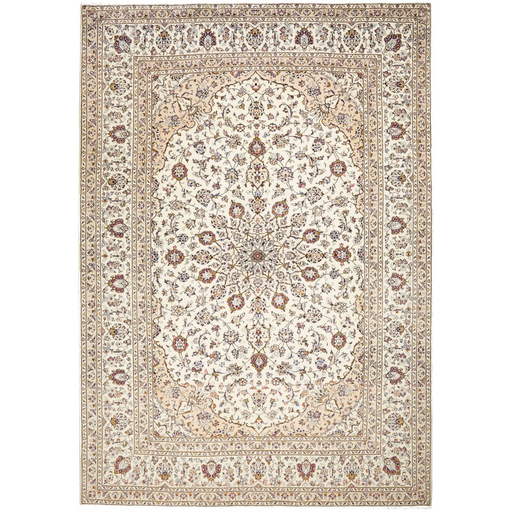 Tappeto Kashan Persia bianco grigio 240x345 Tappeto Kashan Persia bianco grigio 240x345