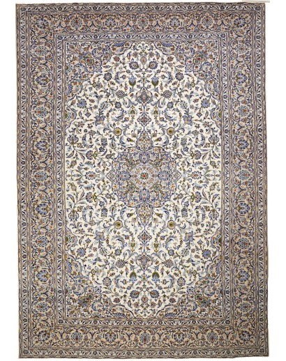 Tappeto Kashan Persia beige bianco 305x435