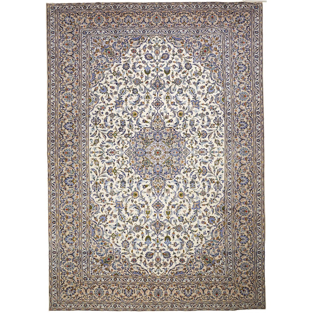 Tappeto Kashan Persia beige bianco 305x435 Tappeto Kashan Persia beige bianco 305x435