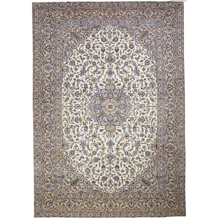 Tappeto Kashan Persia beige bianco 305x435