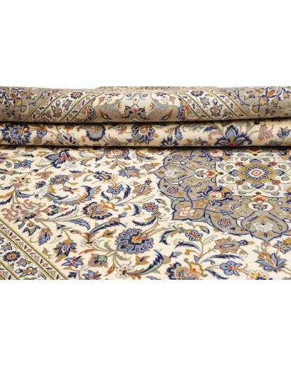 Tappeto Kashan Persia beige marrone 252x367