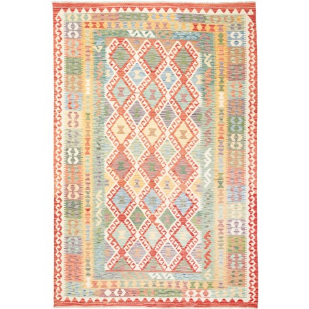 Tappeto Kilim Afghanistan giallo arancione 199x298