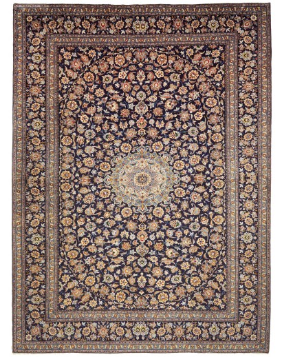 Tappeto Kashan Persia bianco grigio 305x412