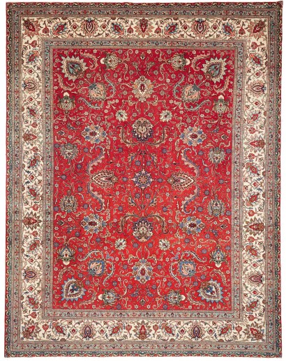 Tappeto Tabriz Persia marrone giallo 300x385