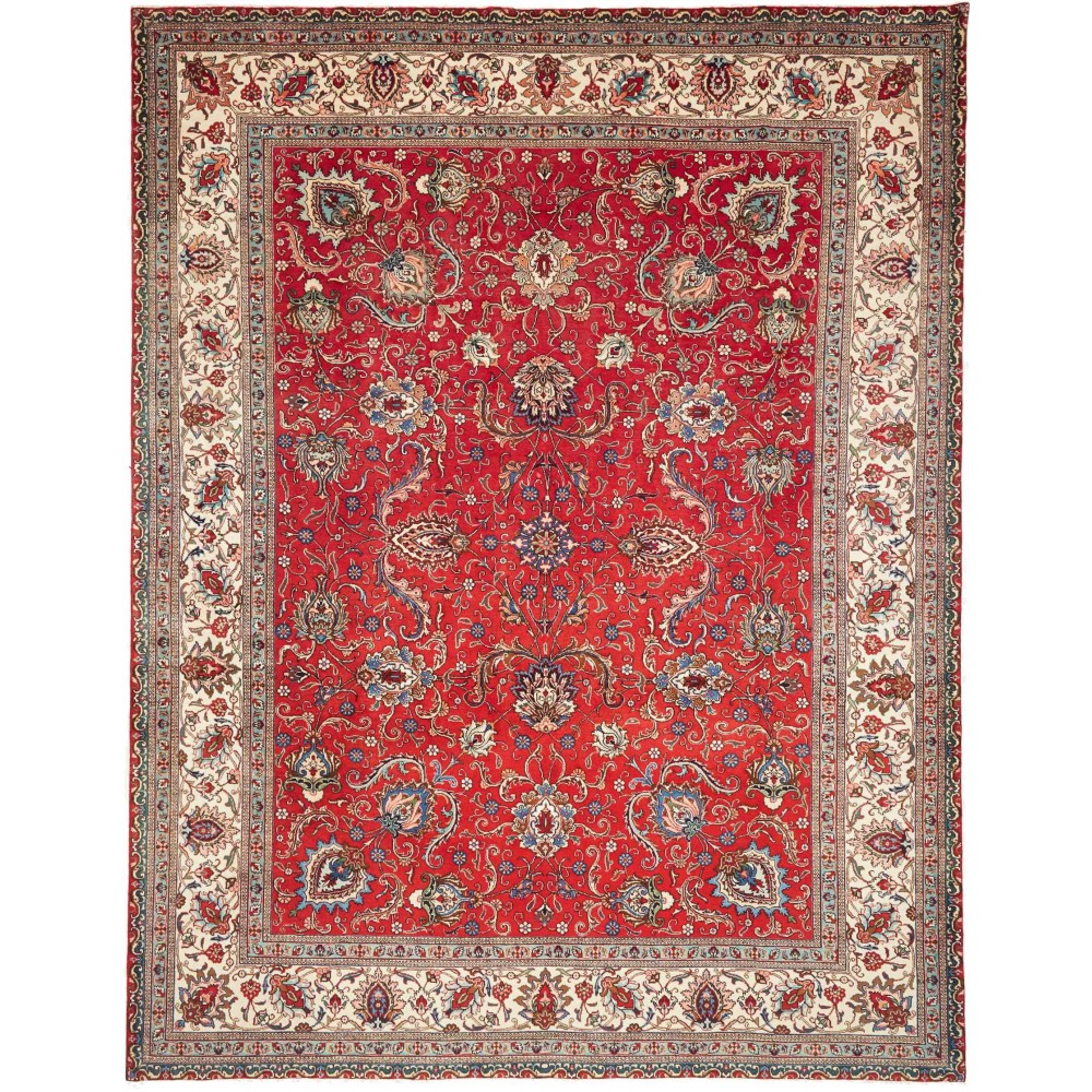 Tappeto Tabriz Persia marrone giallo 300x385