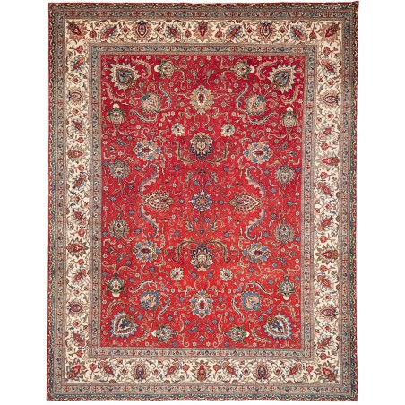 Tappeto Tabriz Persia marrone giallo 300x385