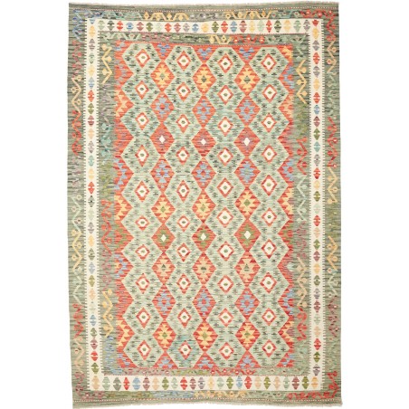 Tappeto Kilim Afghanistan marrone beige 202x294
