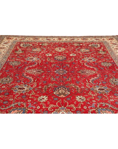 Tappeto Tabriz Persia marrone giallo 300x385