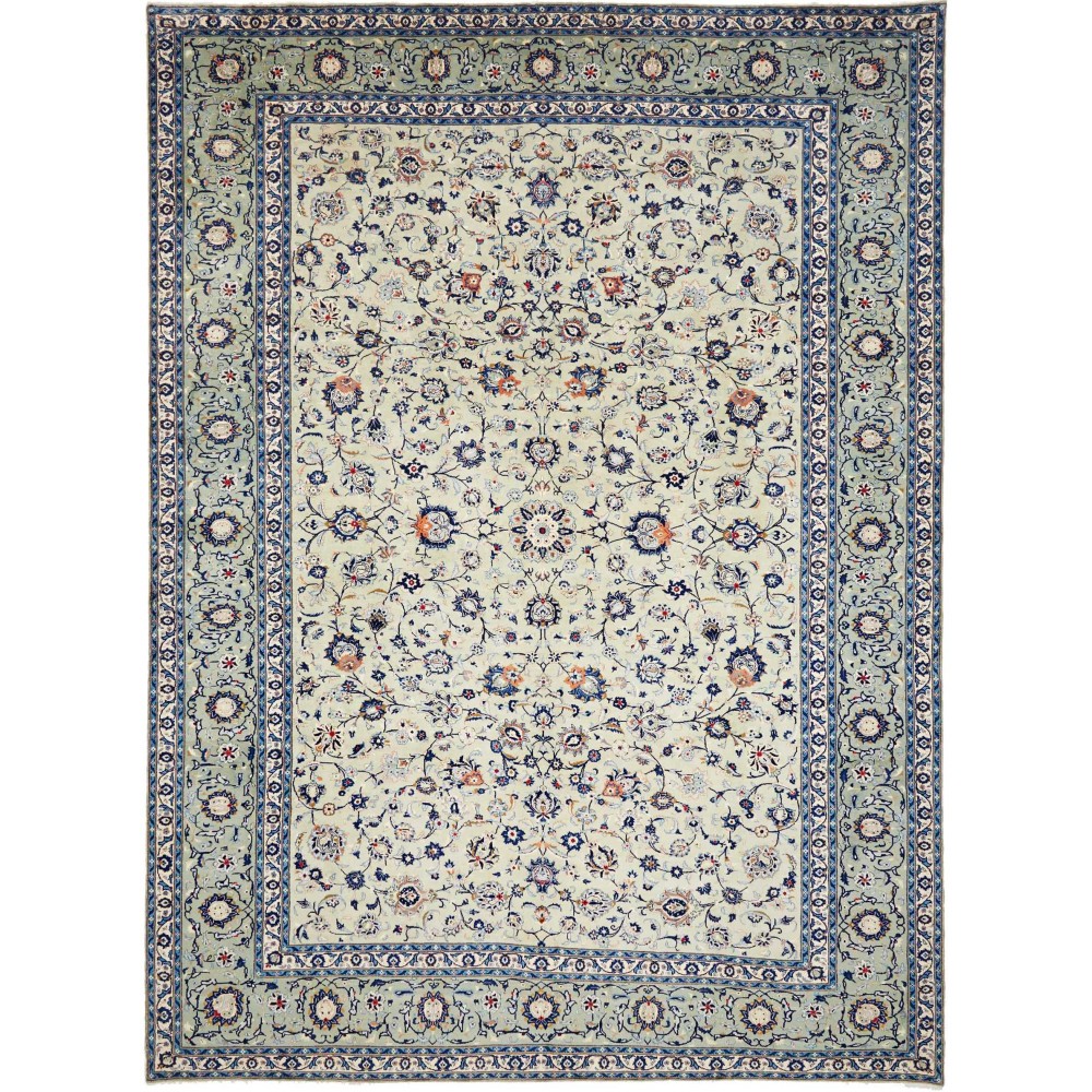 Tappeto Kashan Persia beige grigio 305x410