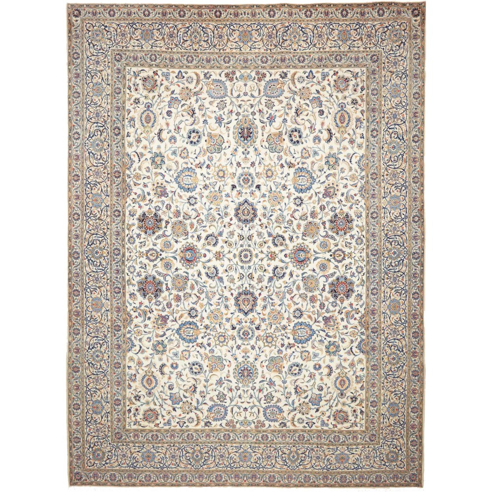 Tappeto Kashan Persia beige grigio 322x435