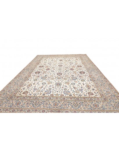 Tappeto Kashan Persia beige grigio 322x435