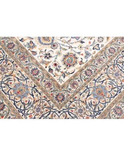 Tappeto Kashan Persia beige grigio 322x435