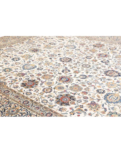 Tappeto Kashan Persia beige grigio 322x435