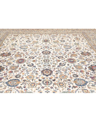 Tappeto Kashan Persia beige grigio 322x435