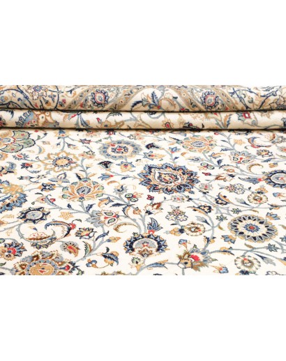Tappeto Kashan Persia beige grigio 322x435