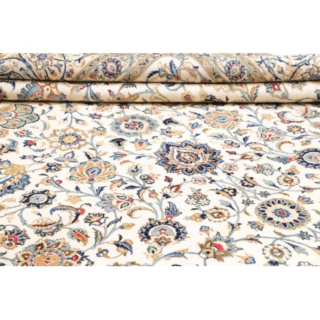Tappeto Kashan Persia beige grigio 322x435