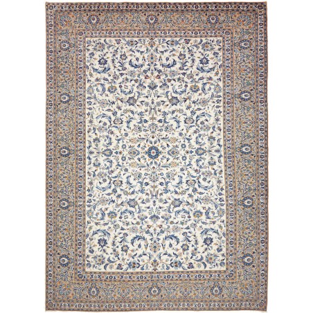 Tappeto Kashan Persia beige grigio 306x430