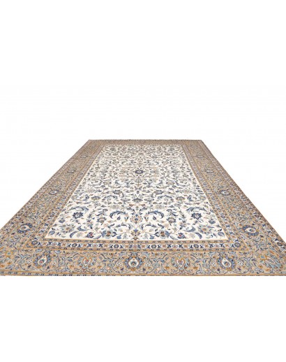 Tappeto Kashan Persia beige grigio 306x430
