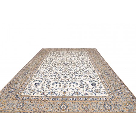 Tappeto Kashan Persia beige grigio 306x430
