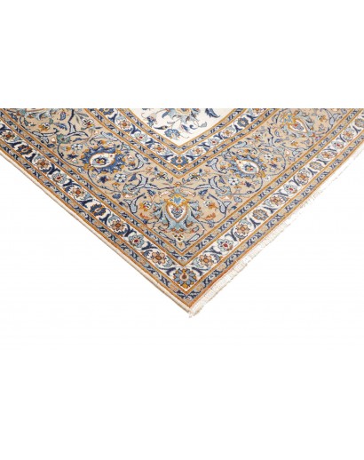 Tappeto Kashan Persia beige grigio 306x430