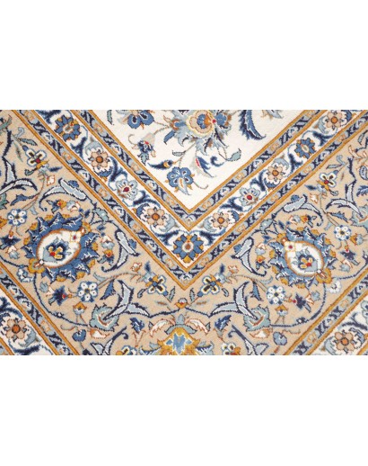 Tappeto Kashan Persia beige grigio 306x430