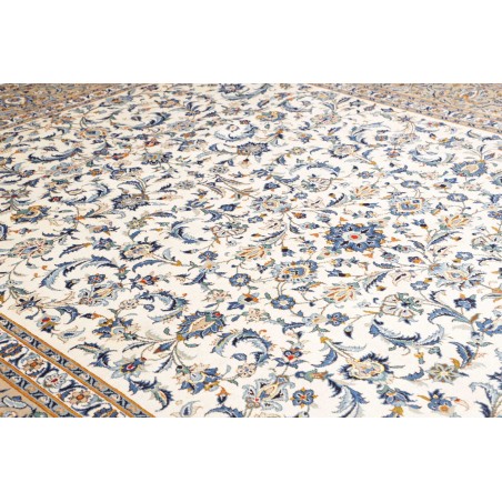 Tappeto Kashan Persia beige grigio 306x430