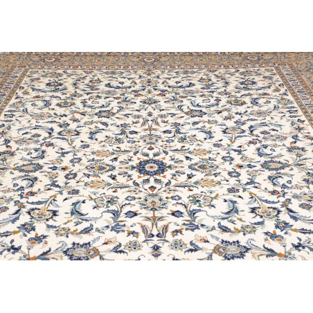 Tappeto Kashan Persia beige grigio 306x430