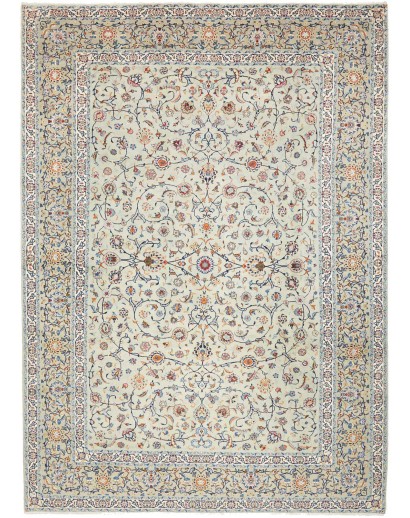 Tappeto Kashan Persia beige bianco 260x370