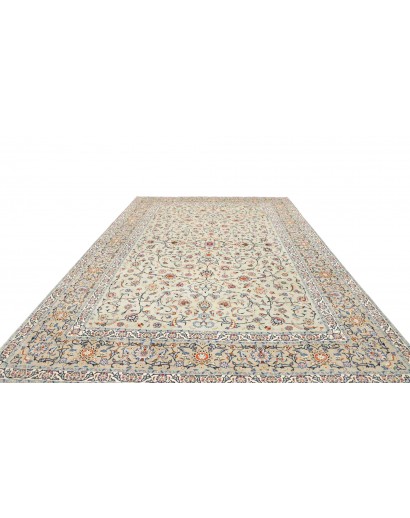 Tappeto Kashan Persia beige bianco 260x370