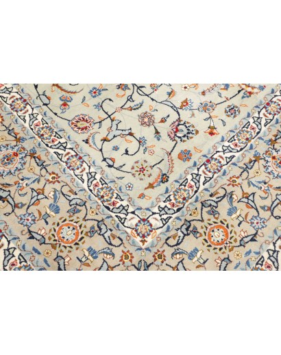 Tappeto Kashan Persia beige bianco 260x370