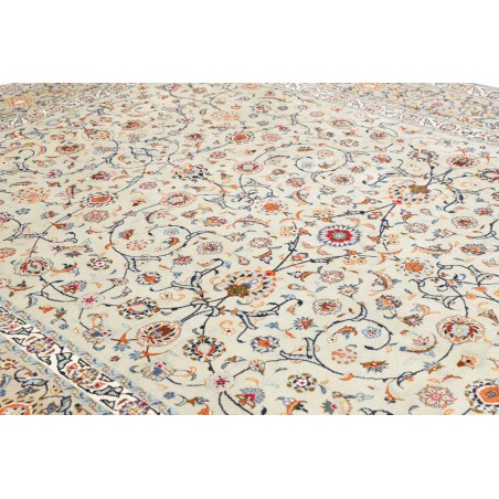 Tappeto Kashan Persia beige bianco 260x370