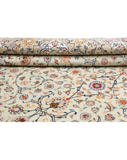 Tappeto Kashan Persia beige bianco 260x370