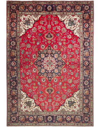 Tappeto Tabriz Persia marrone grigio 250x362