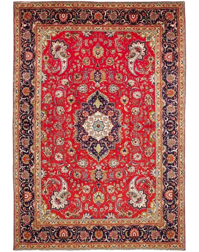 Tappeto Tabriz Persia marrone giallo 248x360