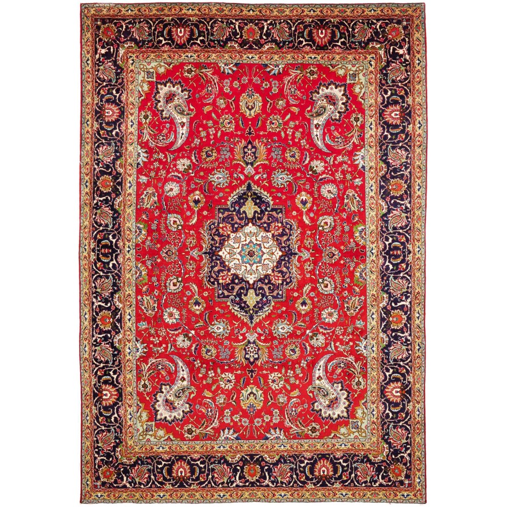 Tappeto Tabriz Persia marrone giallo 248x360