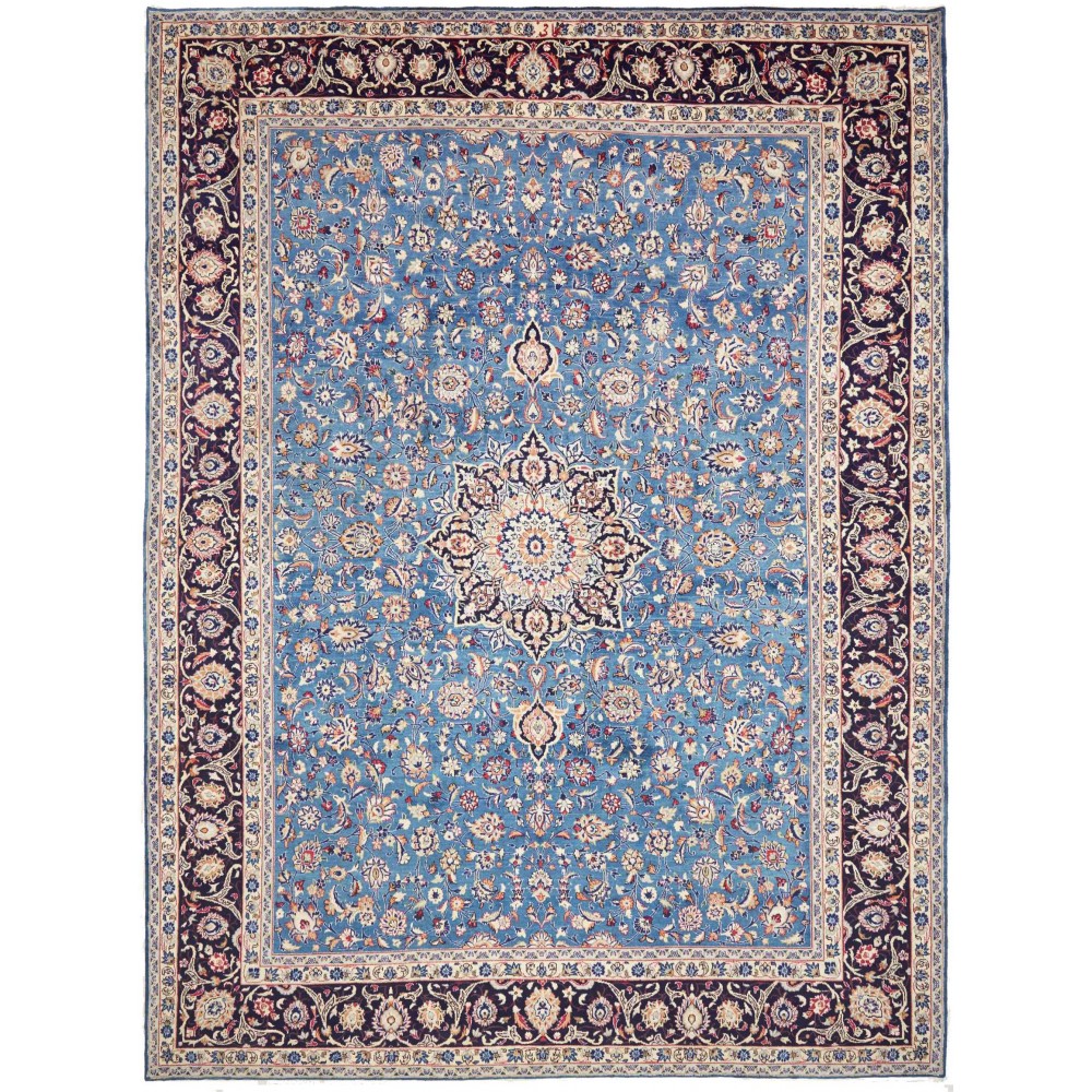 Tappeto Kashan Persia beige grigio 296x395