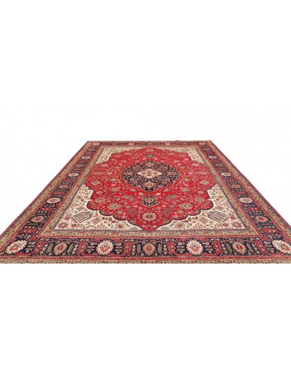 Tappeto Tabriz Persia marrone blu 298x385