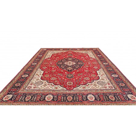 Tappeto Tabriz Persia marrone blu 298x385