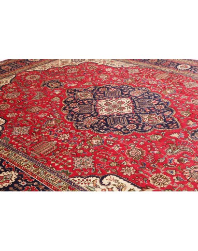 Tappeto Tabriz Persia marrone blu 298x385