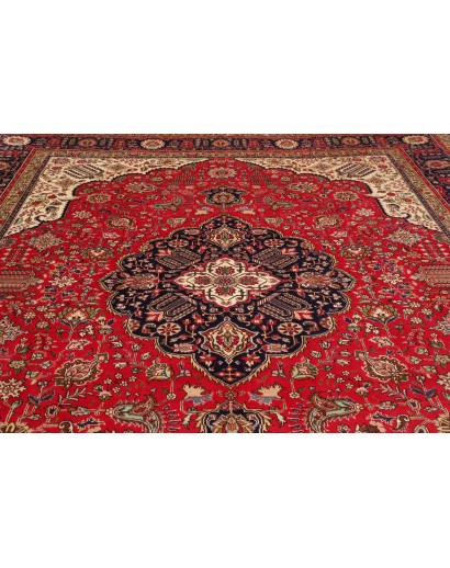 Tappeto Tabriz Persia marrone blu 298x385