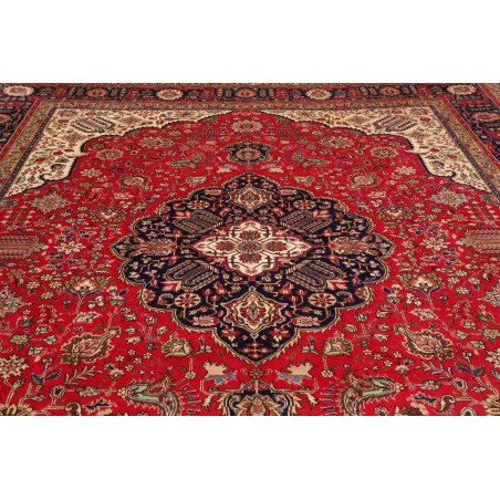 Tappeto Tabriz Persia marrone blu 298x385