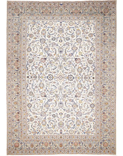 Tappeto Kashan Persia bianco grigio 308x430