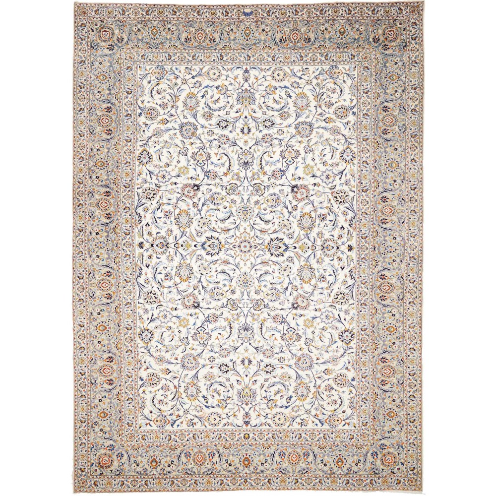 Tappeto Kashan Persia bianco grigio 308x430